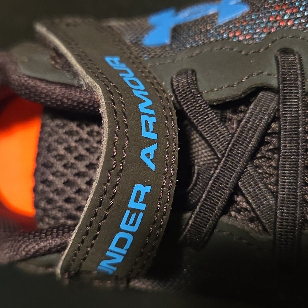 Under Armour Kids' Black and Blue Sneakers - Picture 3 of 8